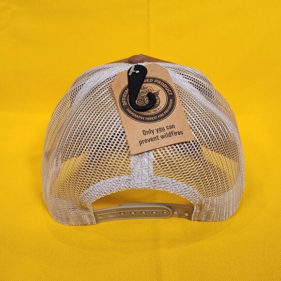 Smokey Bear Trucker Hat Snap Back Patch Brown You Can Prevent Wildfires Hat NEW - Picture 5 of 11